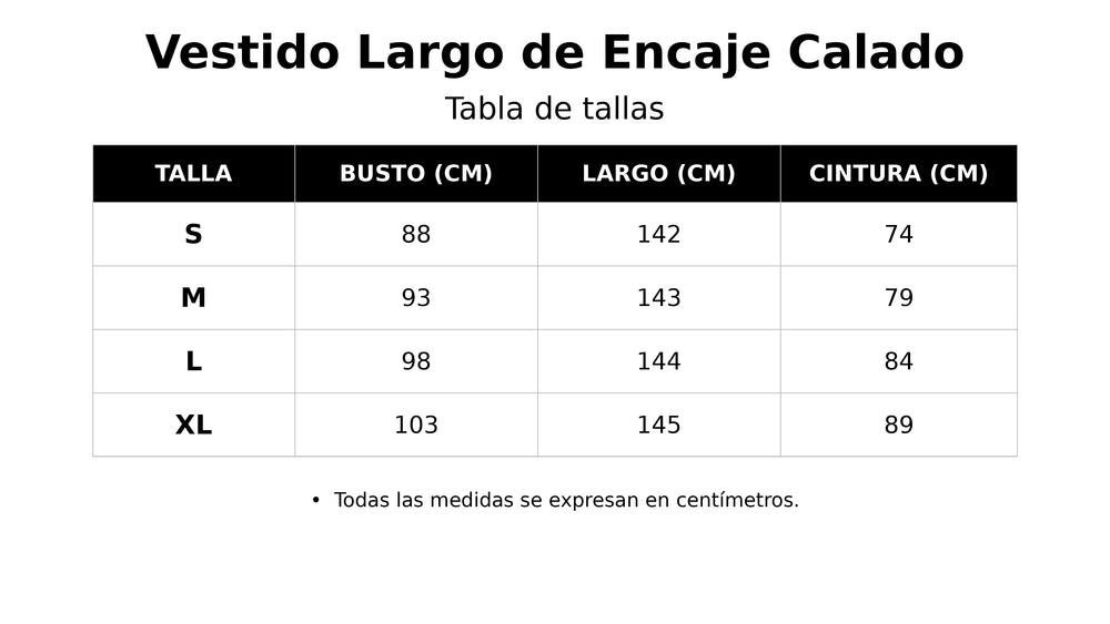 Guía de tallas