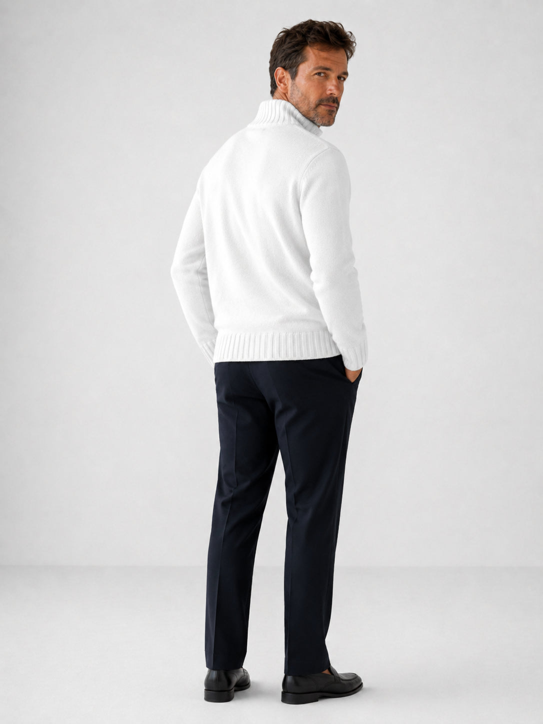Maglione in maglia con mezza zip