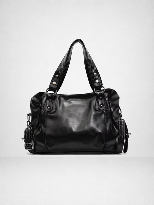Bolso shopper con asas de cuero