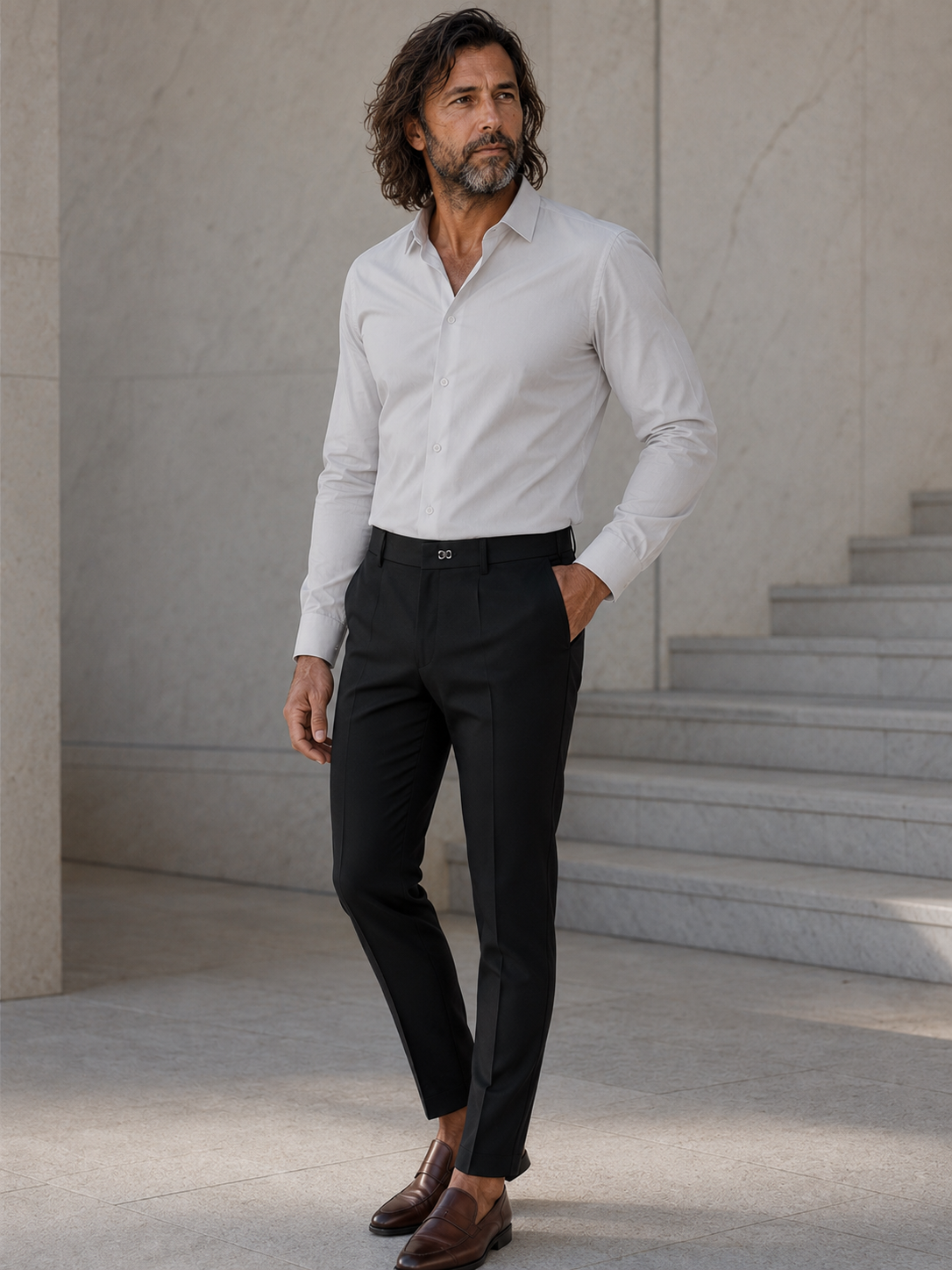 Pantalón de Vestir Corte Slim