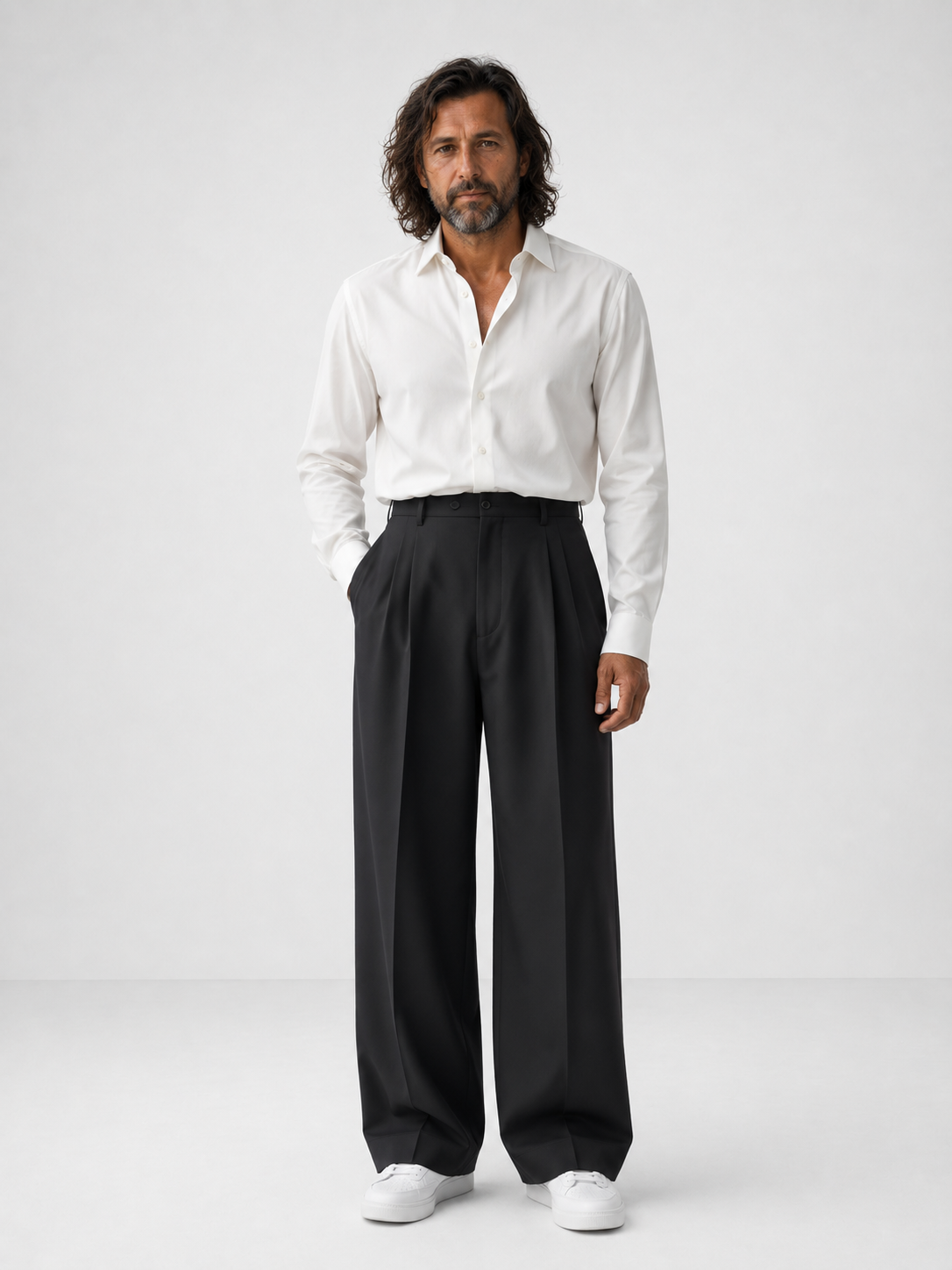 Pantalón Ancho con Pinzas