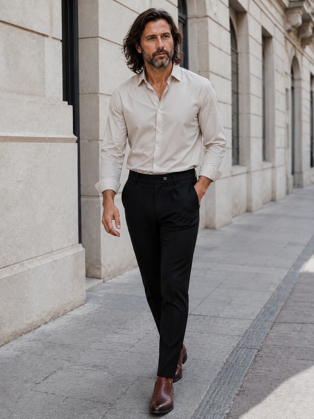 Pantalón de Vestir Corte Slim