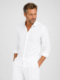 Conjunto de traje de lino blanco
