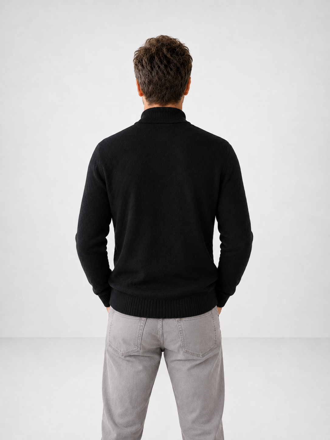 Suéter de cuello alto minimalista