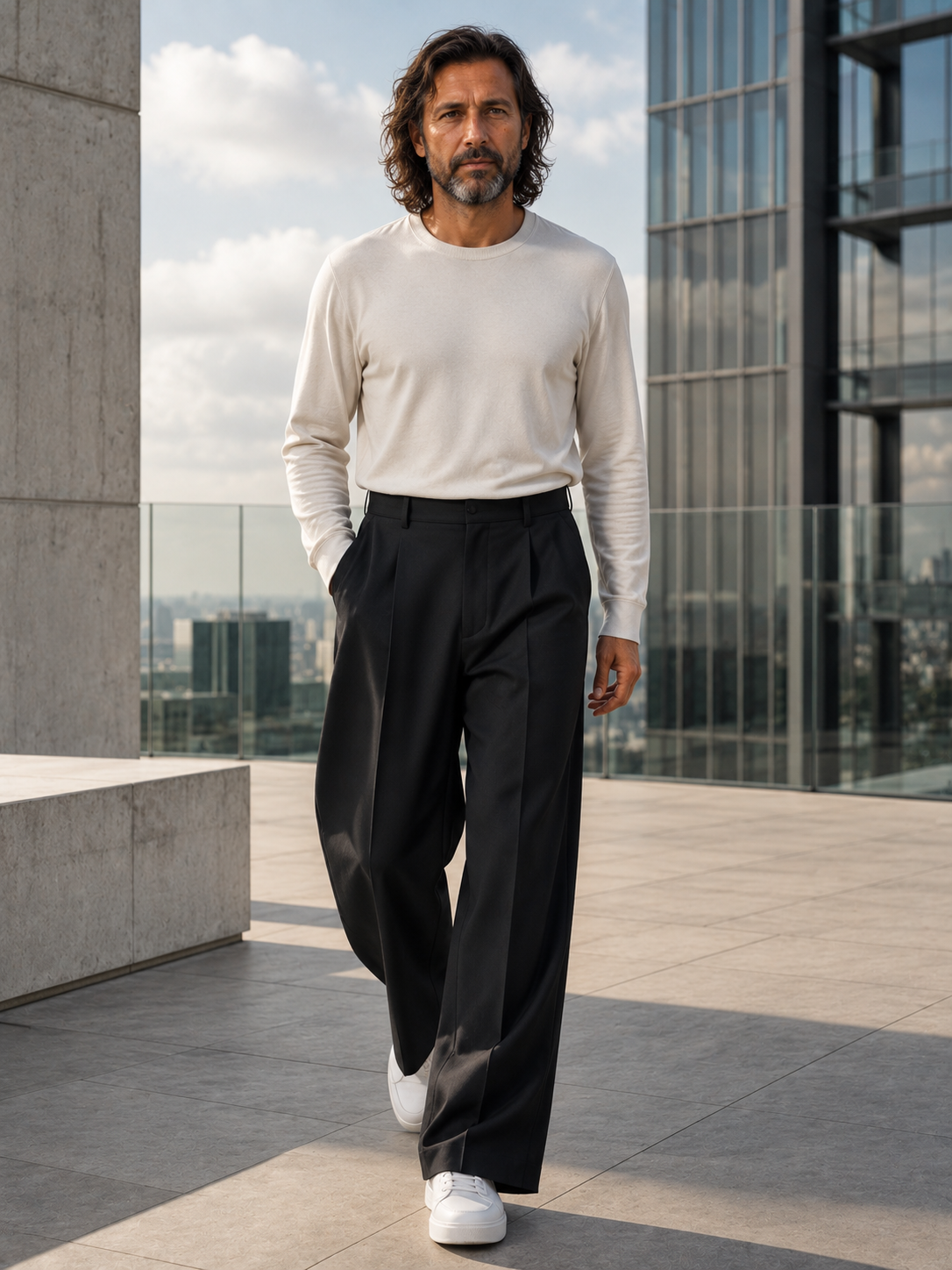 Pantalón Ancho con Pinzas
