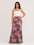 Falda larga con estampado floral