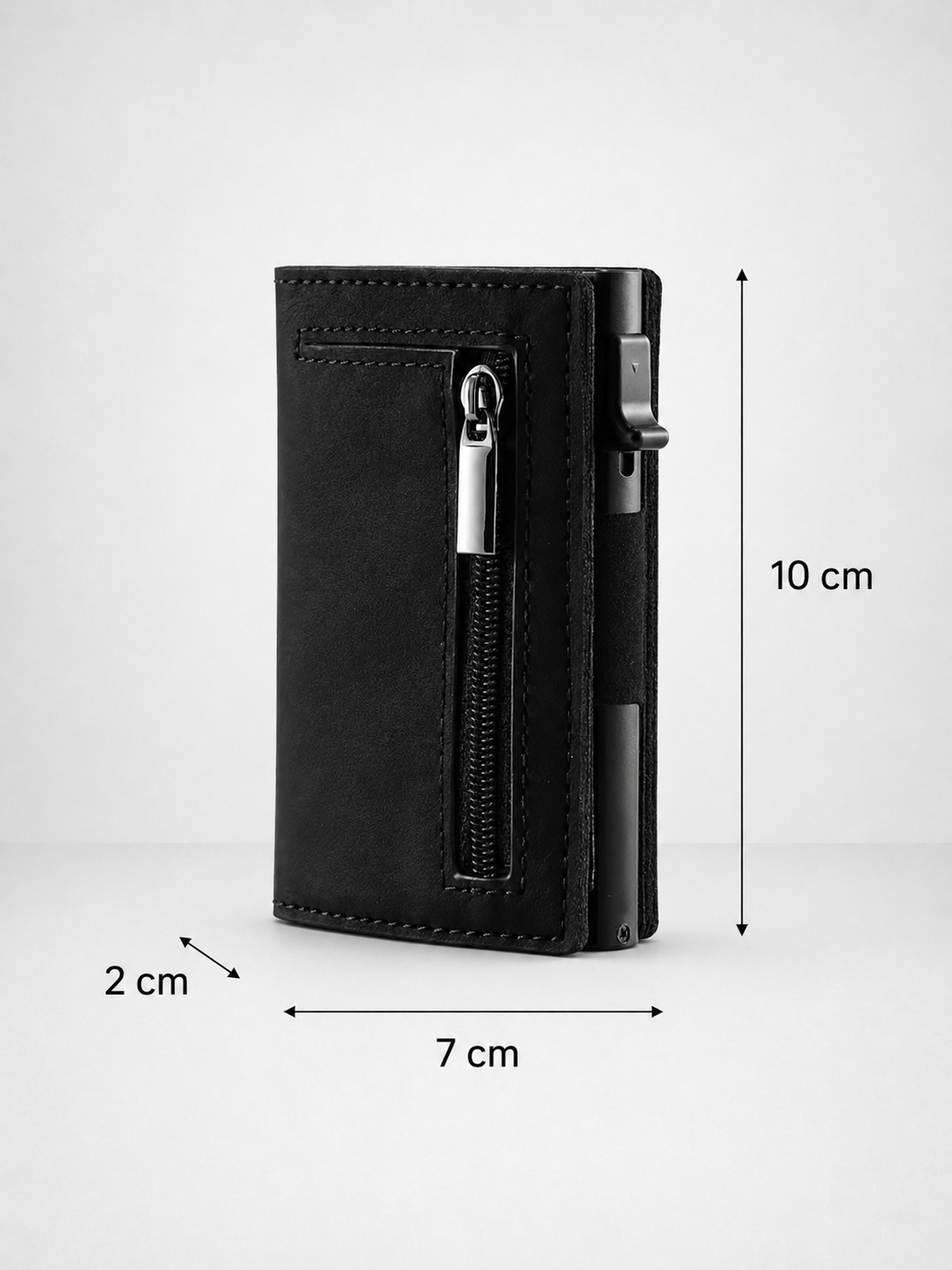 Cartera tarjetero automático cremallera