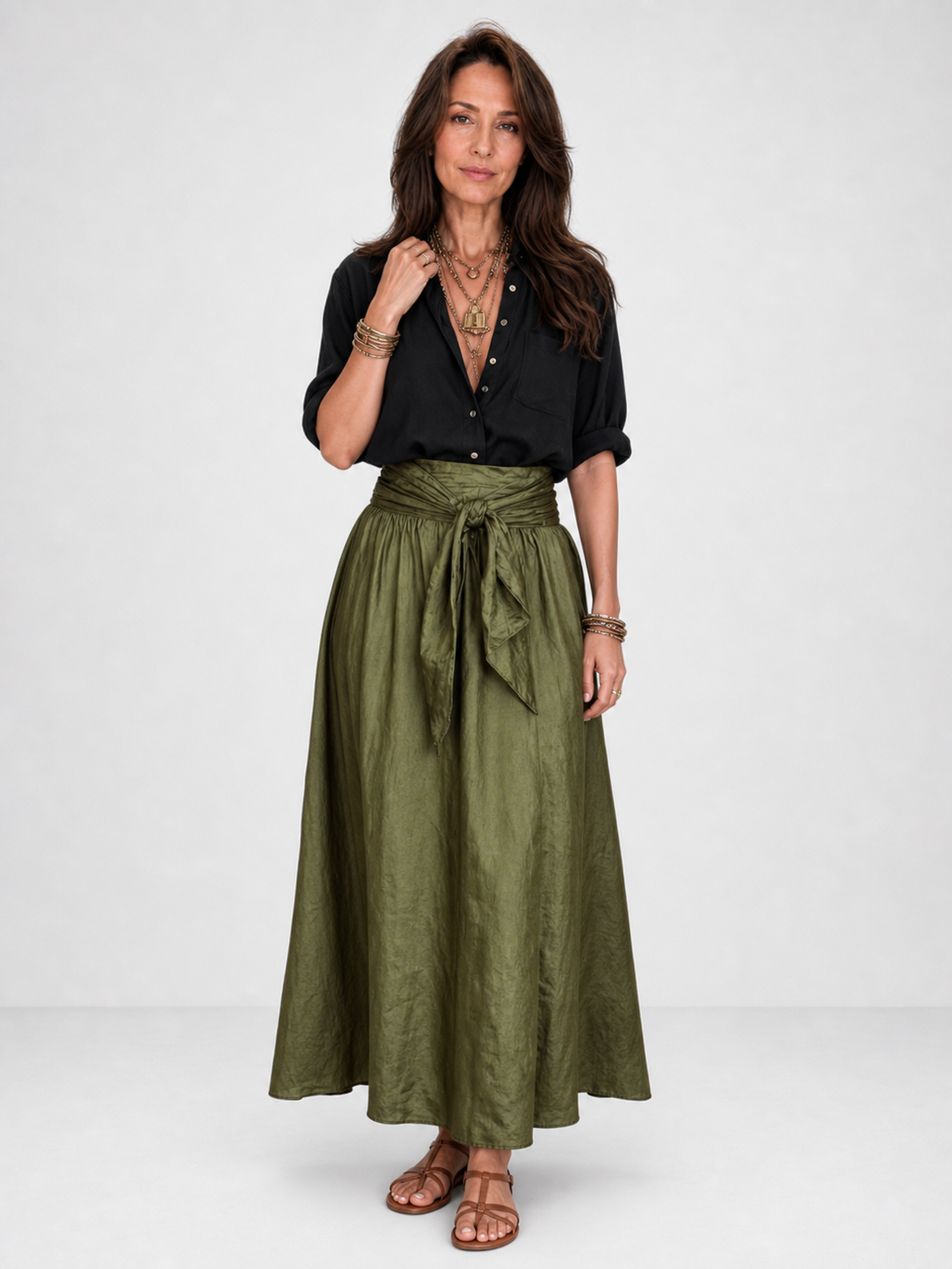 Negro y Verde oscuro