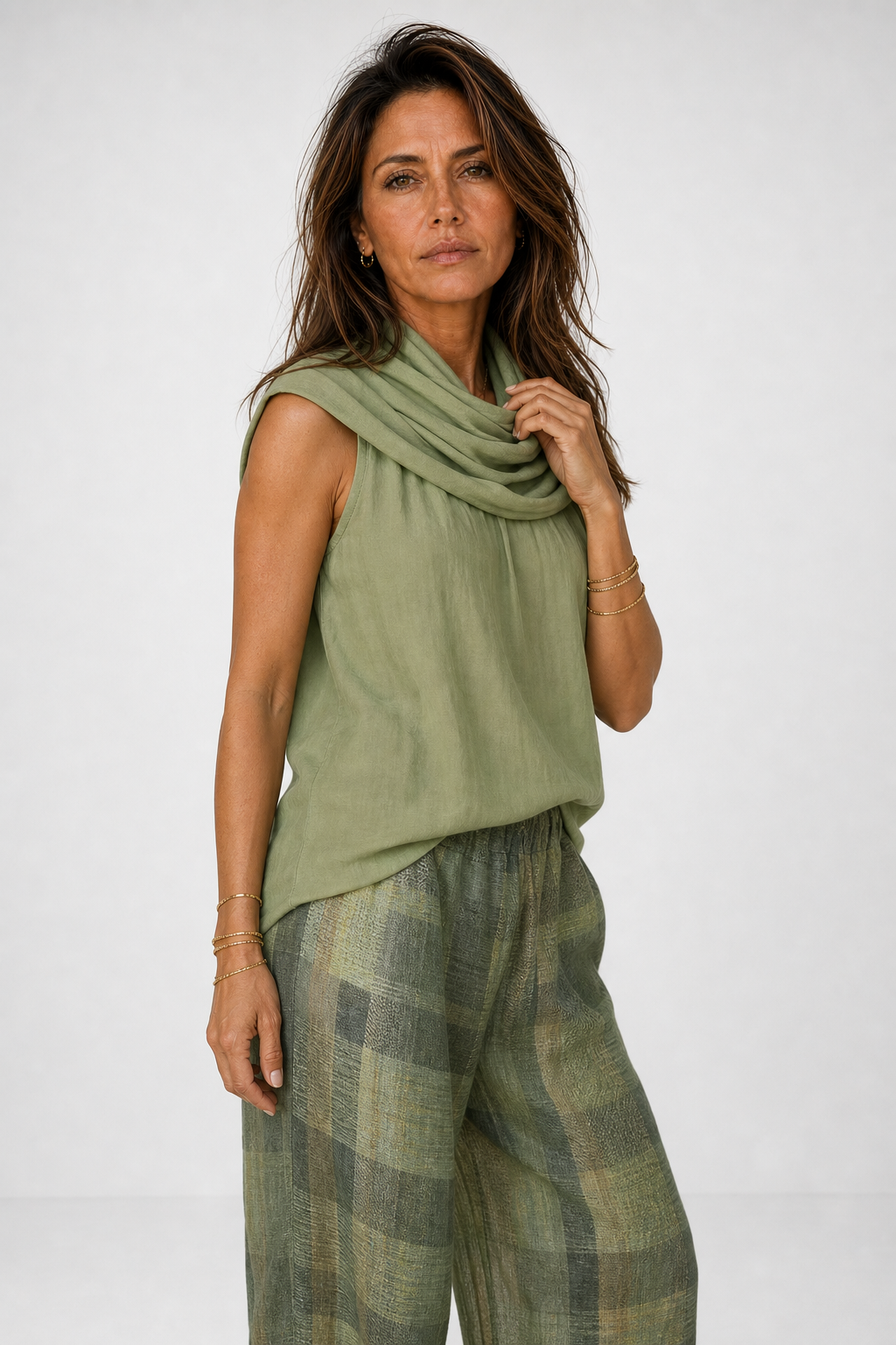 Conjunto de Lino y Pantalón Estampado