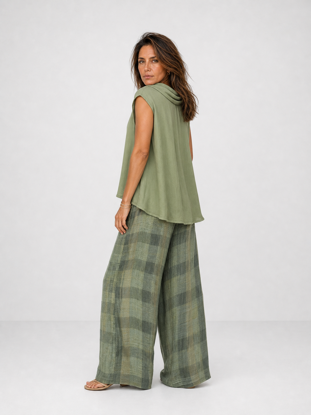 Conjunto de Lino y Pantalón Estampado