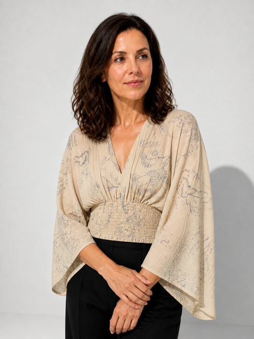 Blusa Odessa de Manga Capa