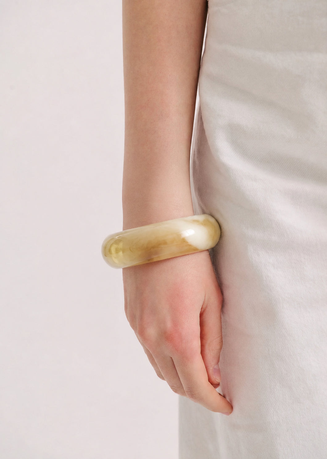 Bracciale rigido Camryn effetto giada