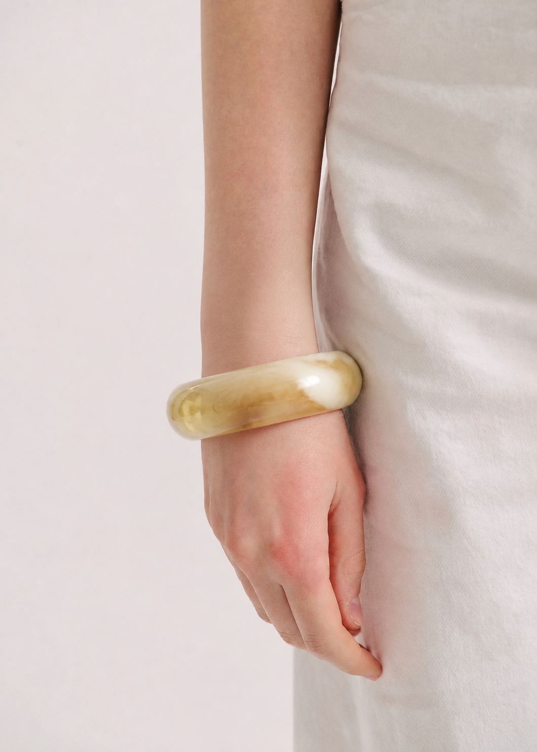Pulsera Rígida Camryn Efecto Jade