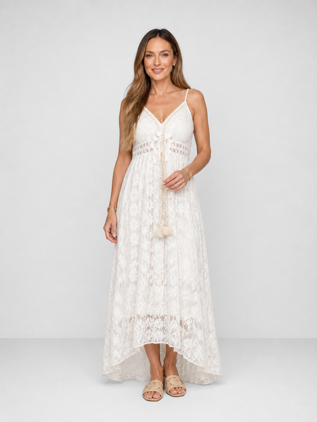 Vestido Largo Floral con Tirantes