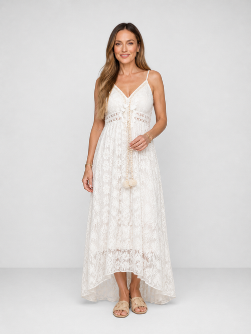 Vestido Largo Floral con Tirantes