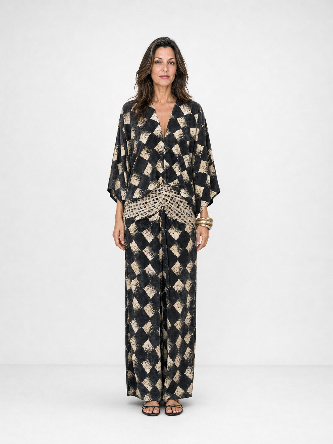 Mono Largo Estampado con Nudo