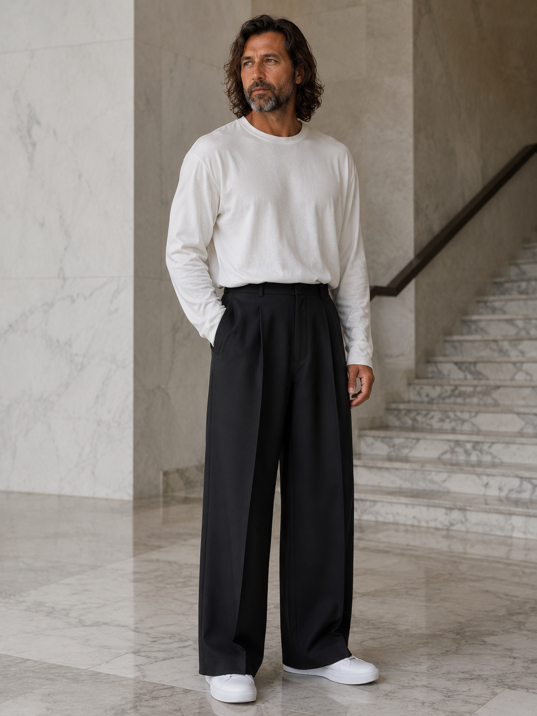 Pantalón Ancho con Pinzas