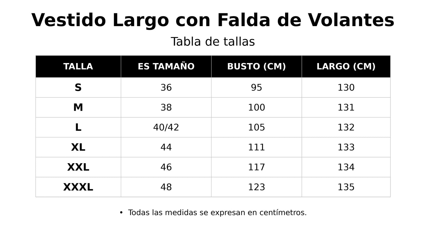 Guía de tallas